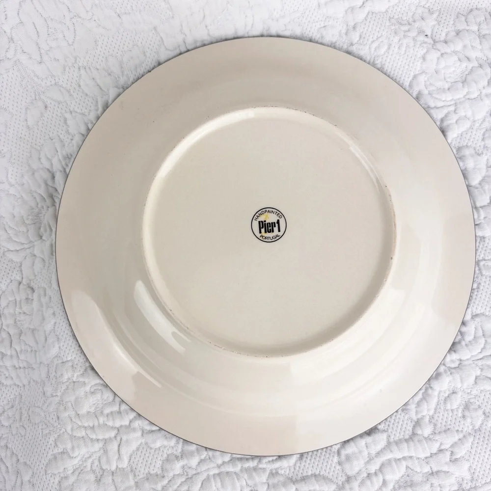Pier 1 Hand Painted Bowl Dish Vintage Rare